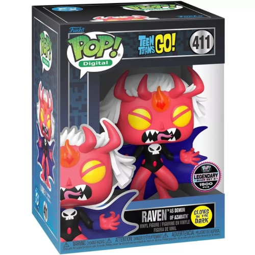 Funko Pop! Raven as Demon of Azarath #411 Glows in the Dark Box
