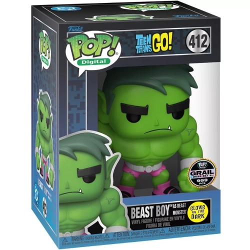 Funko Pop! Beast Boy as Beast Monster #412 Glows in the Dark Box