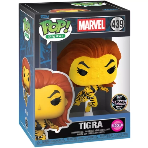 Funko Pop! Tigra #439 Flocked Marvel Digital Vinyl Figure Box
