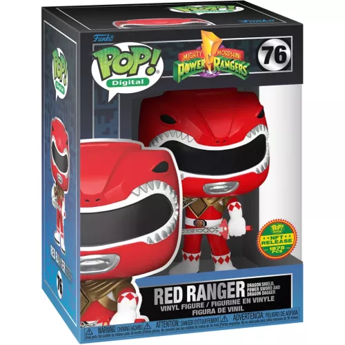Funko Pop! Red Ranger Dragon Shield, Power Sword and Dragon Dagger #76 Box