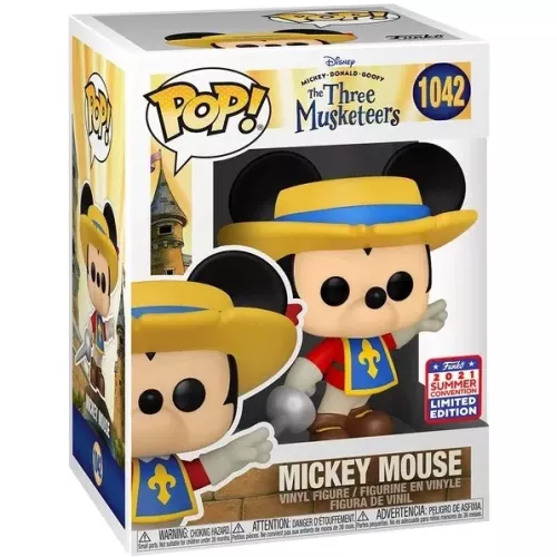 Funko Pop! Mickey Mouse #1042 Musketeer Disney Mickey Donald Goofy The Three Musketeers Box