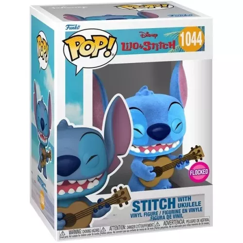Funko Pop! Stitch with Ukulele #1044 Flocked Disney Lilo & Stitch Box