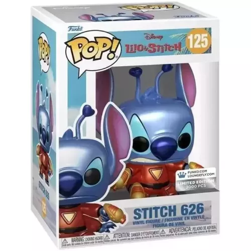 Funko Pop! Stitch 626 #125 Metallic Disney Lilo & Stitch Box