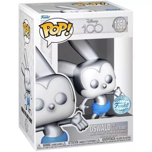Funko Pop! Oswald the Lucky Rabbit #1350 Platinum Disney 100 Box