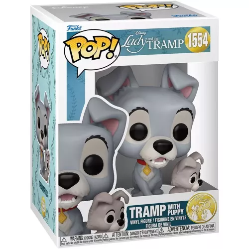Funko Pop! Tramp with Puppy #1554 Disney Lady and the Tramp Box