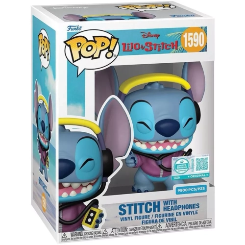 Funko Pop! Stitch with Headphones #1590 Disney Lilo & Stitch Box