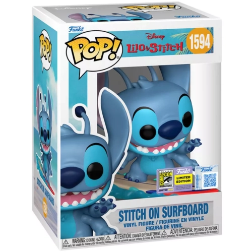 Funko Pop! Stitch on Surfboard #1594 Disney Lilo & Stitch Box