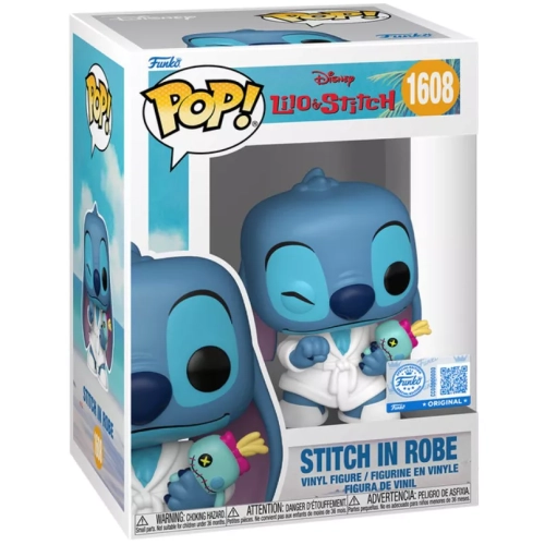 Funko Pop! Stitch in Robe #1608 with Scrump Disney Lilo & Stitch Box