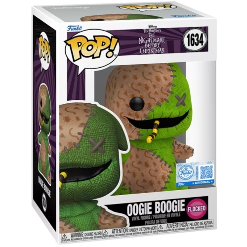 Funko Pop! Oogie Boogie #1634 Patchwork Flocked Disney Tim Burton's The Nightmare Before Christmas Box