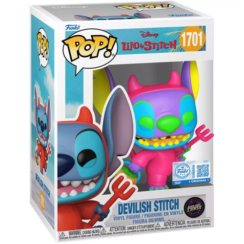 Funko Pop! Devilish Stitch #1701 Chase Blacklight Disney Stitch Box