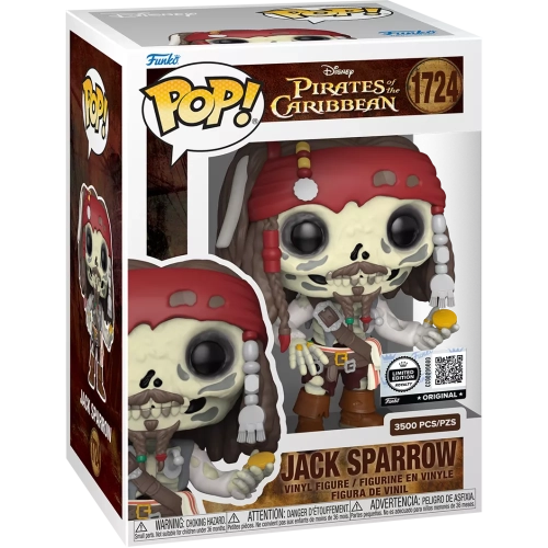Funko Pop! Jack Sparrow #1724 Skeleton Disney Pirates of the Caribbean Box