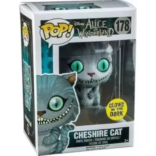 Funko Pop! Cheshire Cat #178 Glows in the Dark Disney Alice in Wonderland Box