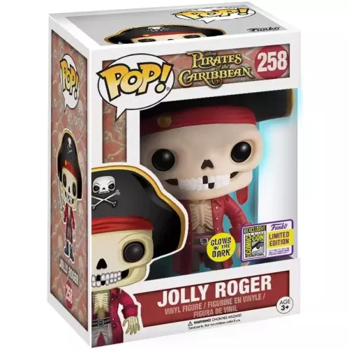 Funko Pop! Jolly Roger #258 Glows in the Dark Disney Pirates of the Caribbean Box