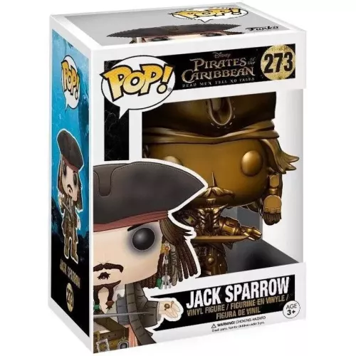 Funko Pop! Jack Sparrow #273 Gold Disney Pirates of the Caribbean Dead Men Tell No Tales Box