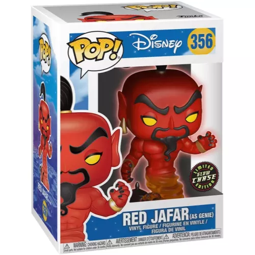 Funko Pop! Red Jafar (as Genie) #356 Chase Glows in the Dark Box