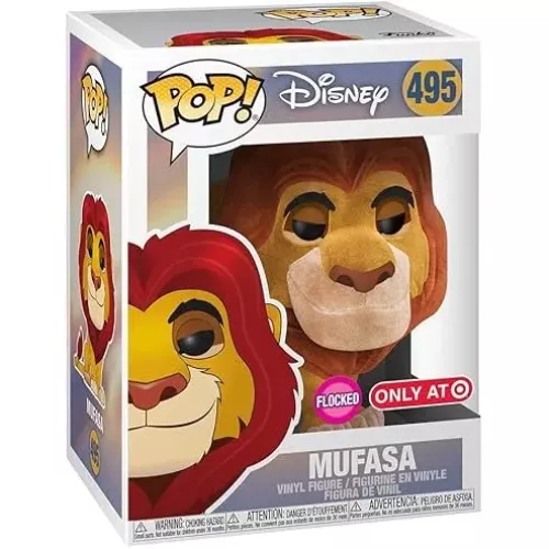 Funko Pop! Mufasa #495 Flocked Disney Vinyl Figure Box