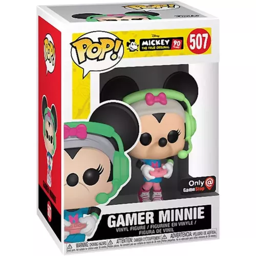 Funko Pop! Gamer Minnie #507 Disney Mickey The True Original 90 Years Box