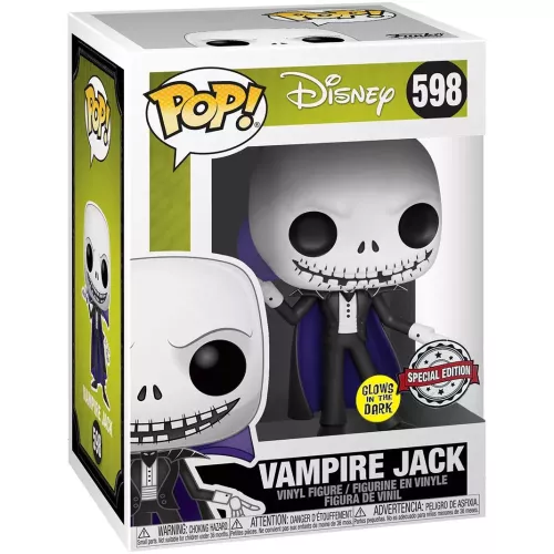Funko Pop! Vampire Jack #598 Glows in the Dark Disney Box