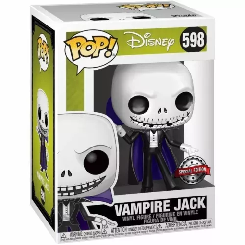 Funko Pop! Vampire Jack #598 Metallic Disney Vinyl Figure Box