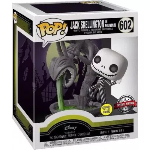 Funko Pop! Jack Skellington in Fountain #602 Glows in the Dark Box