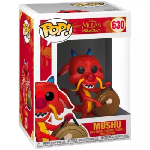 Funko Pop! Mushu #630 with Gong Disney Mulan Vinyl Figure Box