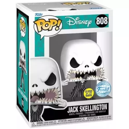 Funko Pop! Jack Skellington #808 Glows in the Dark Box