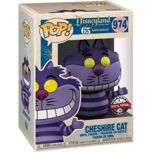 Funko Pop! Cheshire Cat #974 Dark Purple Disneyland Resort 65th Anniversary Box