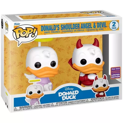 Funko Pop! Donald's Shoulder Devil 2 Pack Disney Donald Duck Box