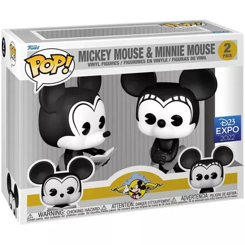 Funko Pop! Mickey Mouse 2 Pack Plane Crazy Disney I Flew on the "Mouse" Box