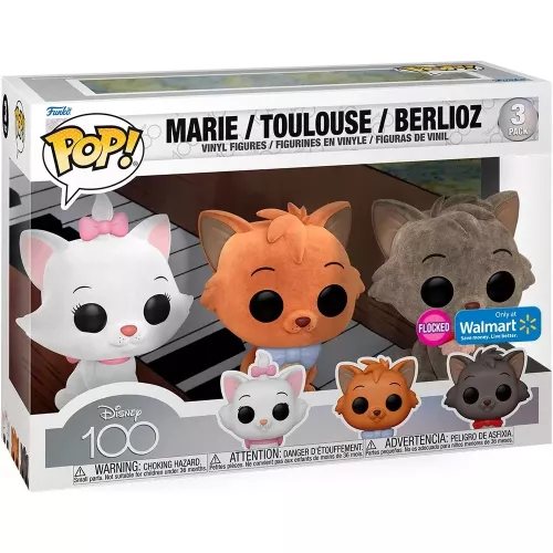 Funko Pop! Toulouse 3 Pack Flocked Disney 100 Vinyl Figure Box