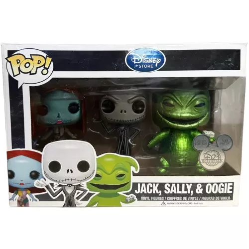 Funko Pop! Sally 3 Pack Metallic Disney Store Vinyl Figure Box