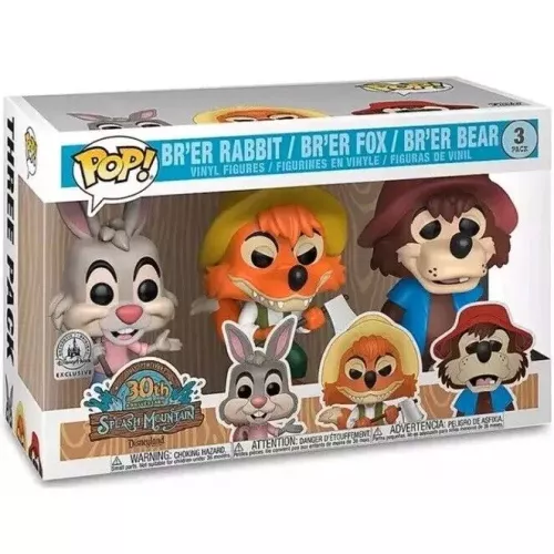 Funko Pop! Br'er Bear 3 Pack July 17th, 1989 30th Anniversary Splash Mountain Disneyland Resort Box
