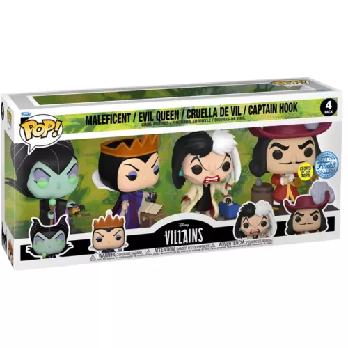 Funko Pop! Maleficent 4 Pack Glows in the Dark Disney Villains Box