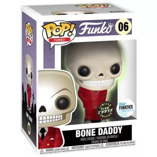 Funko Pop! Bone Daddy #06 Red Glows in the Dark Fantastik Plastik Box