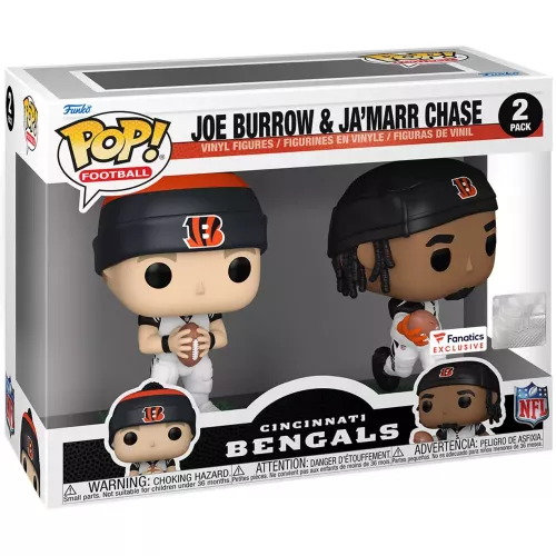 Funko Pop! Joe Burrow 2 Pack Cincinnati Bengals NFL Box