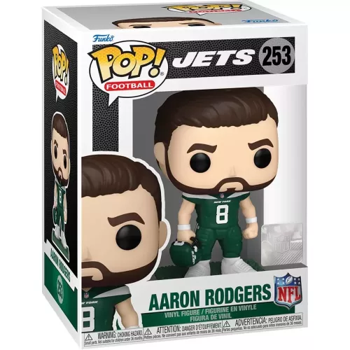 Funko Pop! Aaron Rodgers #253 New York Jets NFL Vinyl Figure Box