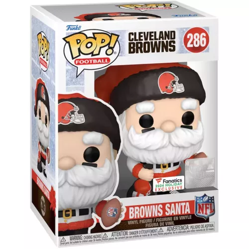 Funko Pop! Browns Santa #286 Cleveland Browns NFL Vinyl Figure Box