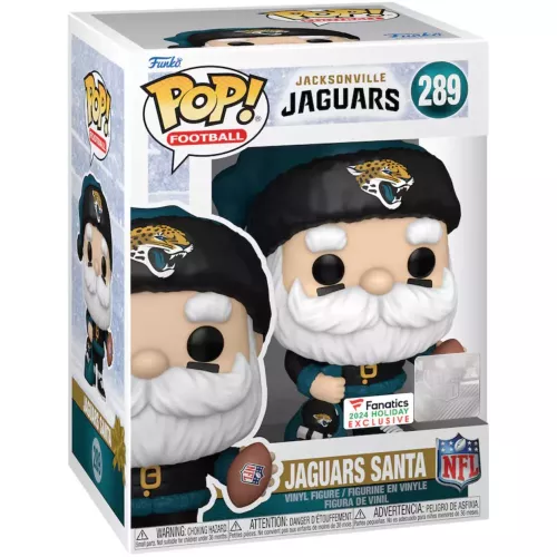 Funko Pop! Jaguars Santa #289 NFL Santa Jacksonville Jaguars Box