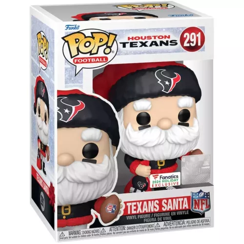 Funko Pop! Texans Santa #291 Houseton Texans NFL Vinyl Figure Box
