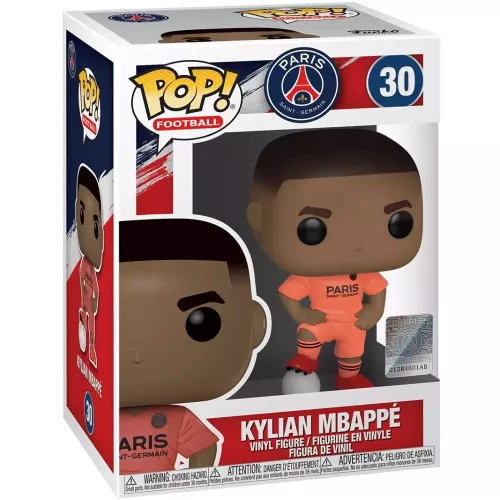 Funko Pop! Kylian Mbappé #30 Orange Away Kit Paris Saint-Germain Box