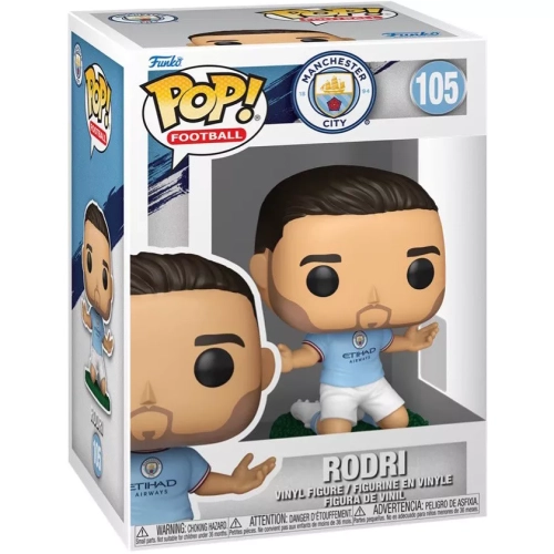 Funko Pop! Rodri #105 Manchester City Football Vinyl Figure Box