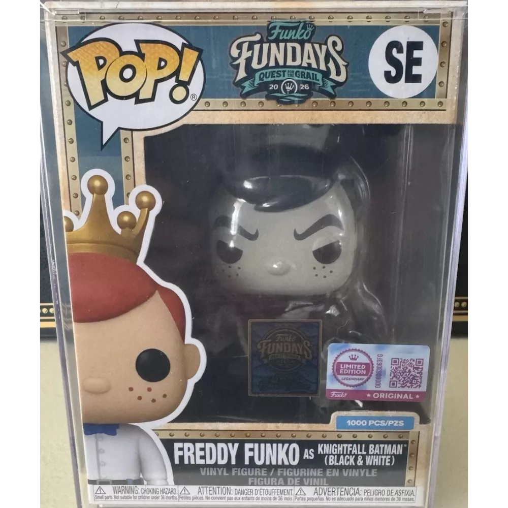 Freddy Funko as Knightfall Batman (Black & White) Box