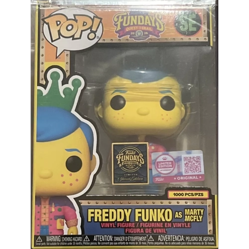 Funko Pop! Freddy Funko as Marty McFly SE Blacklight Box