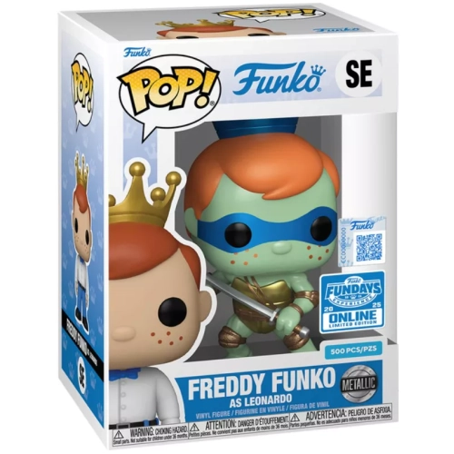 Funko Pop! Freddy Funko as Leonardo SE Metallic Funko Original Box