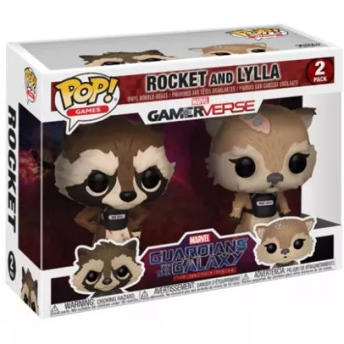 Funko Pop! Rocket 2 Pack Marvel Guardians of the Galaxy The Telltale Series Box