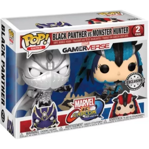 Funko Pop! Black Panther 2 Pack White Marvel vs. Capcom Infinite Box