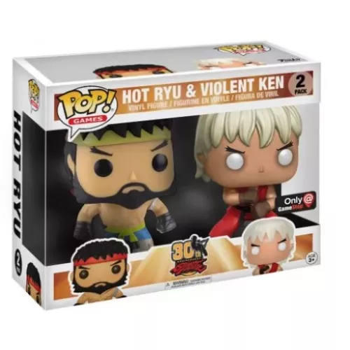 Funko Pop! Hot Ryu 2 Pack 30th Anniversary Street Fighter Box