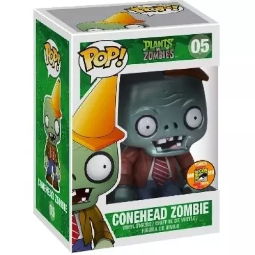 Funko Pop! Conehead Zombie #05 Metallic Plants vs. Zombies Box