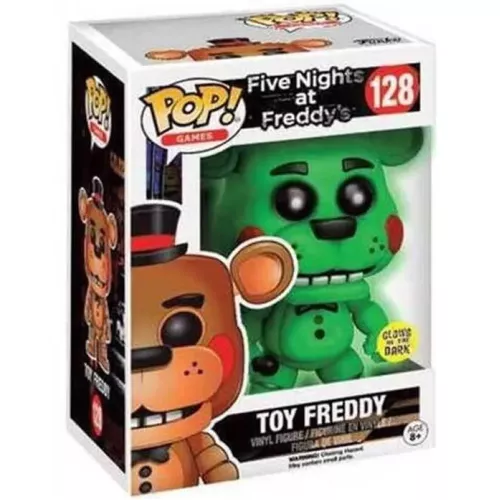 Funko Pop! Toy Freddy #128 Glows in the Dark Five Nights at Freddy's Box