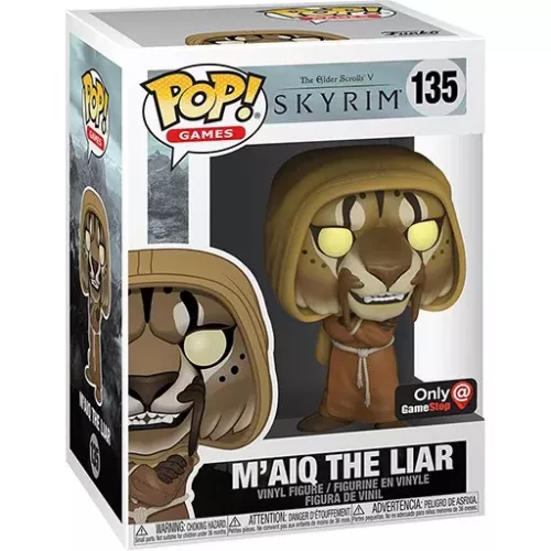 Funko Pop! M'aiq the Liar #135 The Elder Scrolls V Skyrim Box